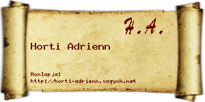 Horti Adrienn névjegykártya